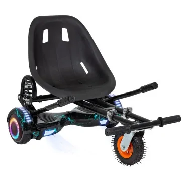 Hoverboard Paquet Go-Kart, Noir, avec Double Suspension, 6.5 pouces, Regular Thunderstorm PRO 4Ah, pour enfants et adultes