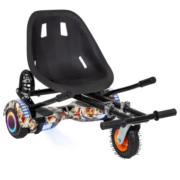 Hoverboard Paquet Go-Kart, Noir, avec Double Suspension, 6.5 pouces, Regular Tattoo PRO 4Ah, pour enfants et adultes