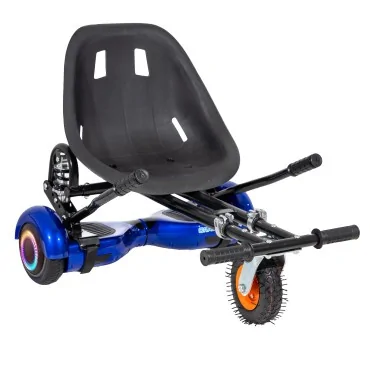 Hoverboard Paquet Go-Kart, Noir, avec Double Suspension, 6.5 pouces, Regular Blue PowerBoard PRO 4Ah, pour enfants et adultes