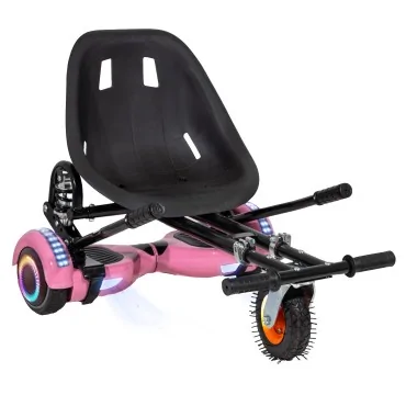 Hoverboard Paquet Go-Kart, Noir, avec Double Suspension, 6.5 pouces, Regular Pink PRO 2Ah, pour enfants et adultes