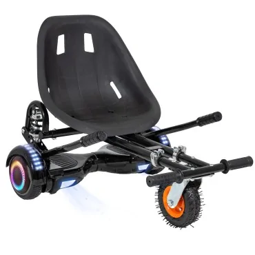 Hoverboard Paquet Go-Kart, Noir, avec Double Suspension, 6.5 pouces, Regular Black PRO 4Ah, pour enfants et adultes