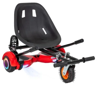 Hoverboard Paquet Go-Kart, Noir, avec Double Suspension, 6.5 pouces, Regular Red PowerBoard PRO 4Ah, pour enfants et adultes