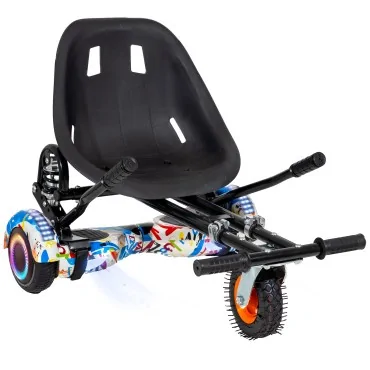 Hoverboard Paquet Go-Kart, Noir, avec Double Suspension, 6.5 pouces, Regular Splash PRO 4Ah, pour enfants et adultes