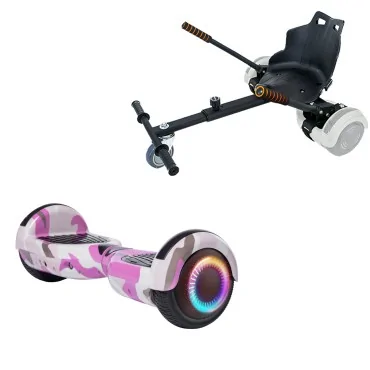 Hoverboard Paquet Go-Kart, 6.5 pouces, Regular Camouflage Pink PRO 4Ah, pour enfants et adultes