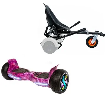 Hoverboard Paquet Go-Kart, Noir, avec Double Suspension, 8.5 pouces, Hummer Galaxy Pink PRO 4Ah, pour enfants et adultes