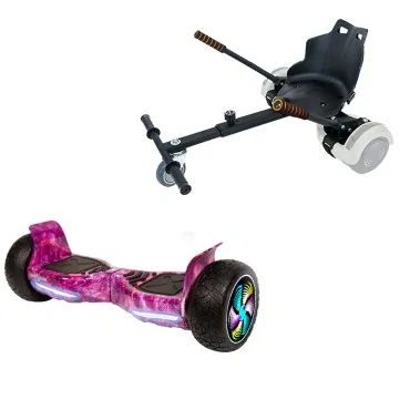 Hoverboard Paquet Go-Kart, 8.5 pouces, Hummer Galaxy Pink PRO 2Ah, pour enfants et adultes
