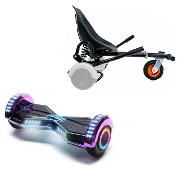 Hoverboard Paquet Go-Kart, Noir, avec Double Suspension, 6.5 pouces, Transformers Dakota PRO 4Ah, pour enfants et adultes